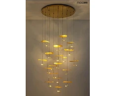 47W LED pakabinamas šviestuvas LEAFS DISC, aukso sp., 3000K