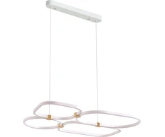 48W LED pakabinamas šviestuvas, baltos/aukso sp., 3000K, dimeriuojamas, 2648