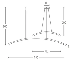 48W LED pakabinamas šviestuvas, juodas, 3000K, dimeriuojamas, 20130