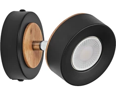Lubinis šviestuvas 4,8W LED paviršinis šviestuvas SPOT PLUTO, juodas, 3000K