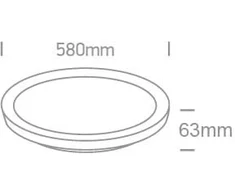 Lubinis šviestuvas 48W LED plafonas, baltas, 2700/3000/4000K, 62148L/W/V
