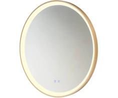 Sieninis šviestuvas 48W LED šviestuvas - veidrodis VANITY, matinės aukso sp., 3000/4000/6000K, dimeriuojamas, IP44, 01-3825