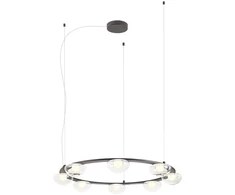 49,6W LED pakabinamas šviestuvas SINCLAIR, juodos sp./skaidrus, 3000K, dimeriuojamas, 01-3250