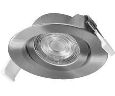 4,9W LED įleidžiamas šviestuvas SPOT, nikelio sp., 2700K, dimeriuojamas, 3vnt. komplekte