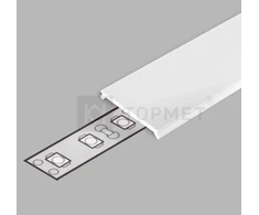 4m LED juostos profilio dangtelis C3 CLICK, baltas (opal)