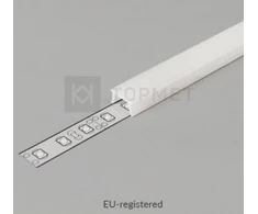 4m LED juostos profilio dangtelis C4, baltas (opal)