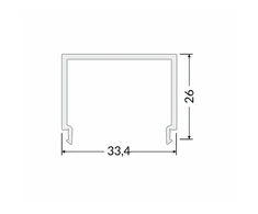 4m LED juostos profilio dangtelis E9 CLICK, baltas