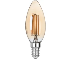 4W LED dekoratyvinė lemputė, gintaro sp., E14, 2500K
