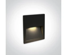 4W LED įleidžiamas sieninis lauko šviestuvas, juodas, 3000K, 68068A/B/W