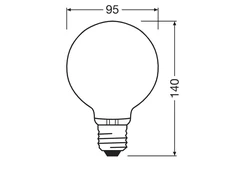 4W LED lemputė CLASSIC GLOBE, E27, 3000K