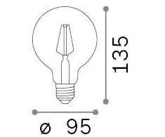 4W LED lemputė, E27, 3000K, 345840