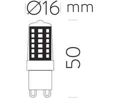 4W LED lemputė, G9, 2700K, 360°, ACB62591