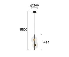 4W LED pakabinamas šviestuvas SUN, juodos/bronzos sp. korpusu, 3000K, 4280200