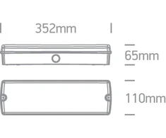 4W LED paviršinis avarinis/evakuacinis šviestuvas, baltas, 6000K, IP65, 89404A