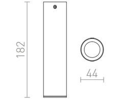 4W LED paviršinis šviestuvas RIGA 18 CEILING, chromo sp., 3000K, 38°