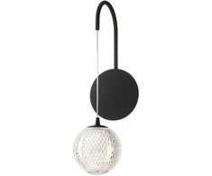 4W LED sieninis šviestuvas GIANET, juodas, 3000K