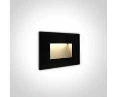 4W LED sieninis šviestuvas, juodas, 3000K, 68076/B/W