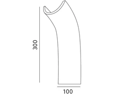 4W LED sieninis šviestuvas RARO, baltas, 3000K