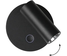 4W LED sieninis šviestuvas TARA, juodas, 3000K, dimeriuojamas, pakreipiamas, 4319601