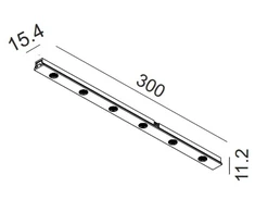 4W LED šviestuvas COMFORT 300 į magnetinę sistemą MINI_LINE 42, juodas, 3000K, dimeriuojamas