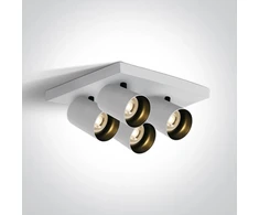 Lubinis šviestuvas 4x10W LED paviršinis akcentinis šviestuvas, baltas, GU10, 65405N/W