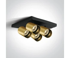 Lubinis šviestuvas 4x10W LED paviršinis akcentinis šviestuvas, šlifuoto žalvario sp., GU10, 65405N/BBS