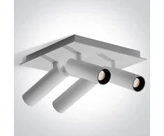 4x5W LED lubinis šviestuvas, baltas, 3000K, pakreipiamas, 65004E/W/W