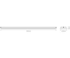 50/42/33/25W LED linijinis šviestuvas LN SF CBO 1800, baltas, 3000/4000K, 85°, UGR19