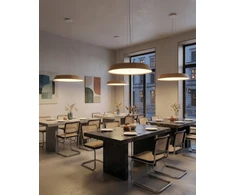 50W LED pakabinamas šviestuvas CORA, medžio/baltos sp., 2700/3000K, dimeriuojamas, C4015070OAKDP