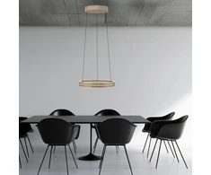 50W LED pakabinamas šviestuvas E-LOOP, bronzos sp., 2700-5000K, dimeriuojamas, 50cm, reguliuojamo aukščio