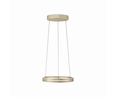50W LED pakabinamas šviestuvas E-LOOP, žalvario sp., 2700-5000K, dimeriuojamas, 50cm, reguliuojamo aukščio