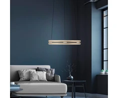 50W LED pakabinamas šviestuvas E-LOOP, žalvario sp., 2700-5000K, dimeriuojamas, 50cm, reguliuojamo aukščio