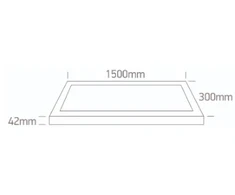 50W LED paviršinė panelė, balta, 150x30cm, CCT, 62150BRU/W/V