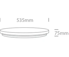Lubinis šviestuvas 50W LED plafonas, baltas, 3000/4000/5000K, 62026D/V