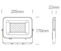 50W LED prožektorius, juodas, 3000/4000/6500K, IP65, 7028CC/B/V