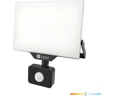 50W LED prožektorius su judesio davikliu DELYO MHNC, juodas, 4000K, IP54