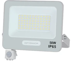 50W LED prožektorius su judesio davikliu, baltas, 4000K