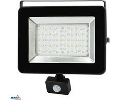 50W LED prožektorius su judesio davikliu LOFOT, juodas, 4000K, IP65