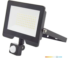 50W LED prožektorius su judesio davikliu MHC, juodas, 6500K, IP54