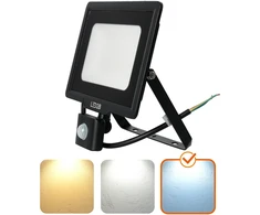 50W LED prožektorius su judesio davikliu MHC, juodas, 6500K, IP65