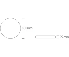 Lubinis šviestuvas 50W LED vidaus plafonas, apvalus, juodas, 2800/3200/4000K, 62006D/B/V