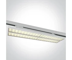 50W linijinis bėgelio šviestuvas, baltu korpusu, 3000K, 65168T/W/W