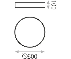 50W paviršinis/pakabinamas šviestuvas ISIA, juodas, 2700K, dimeriuojamas, P345369PNDP