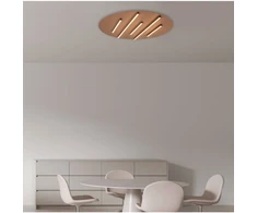52W LED lubinis šviestuvas, juodos/raudonos plytų sp., 3000K, dimeriuojamas, 2571