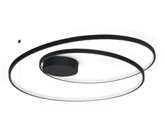 52W LED lubinis šviestuvas OZ, juodas, 3000K, 365053