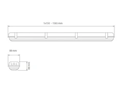 52W LED šviestuvas WARS 1x150 SA 3H MT 4000K