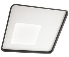 Lubinis šviestuvas 53W LED paviršinis šviestuvas SINTESI, juodos/baltos sp., 3000/6000K, dimeriuojamas