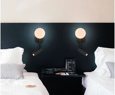 5+3W LED sieninis šviestuvas REFLECT, juodos/baltos sp., 3000K, 4229000
