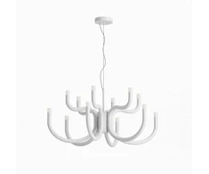 54W LED pakabinamas šviestuvas LUXOR, blizgios baltos sp., 3000K, dimeriuojamas, 01-3227