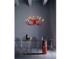 54W LED pakabinamas šviestuvas LUXOR, blizgios baltos sp., 3000K, dimeriuojamas, 01-3227